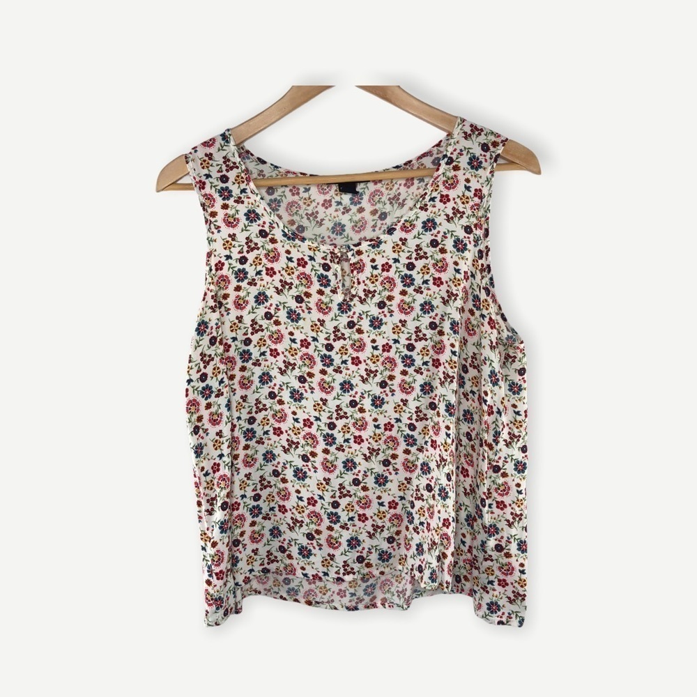 Forever 21 floral print multi-color tank top, L